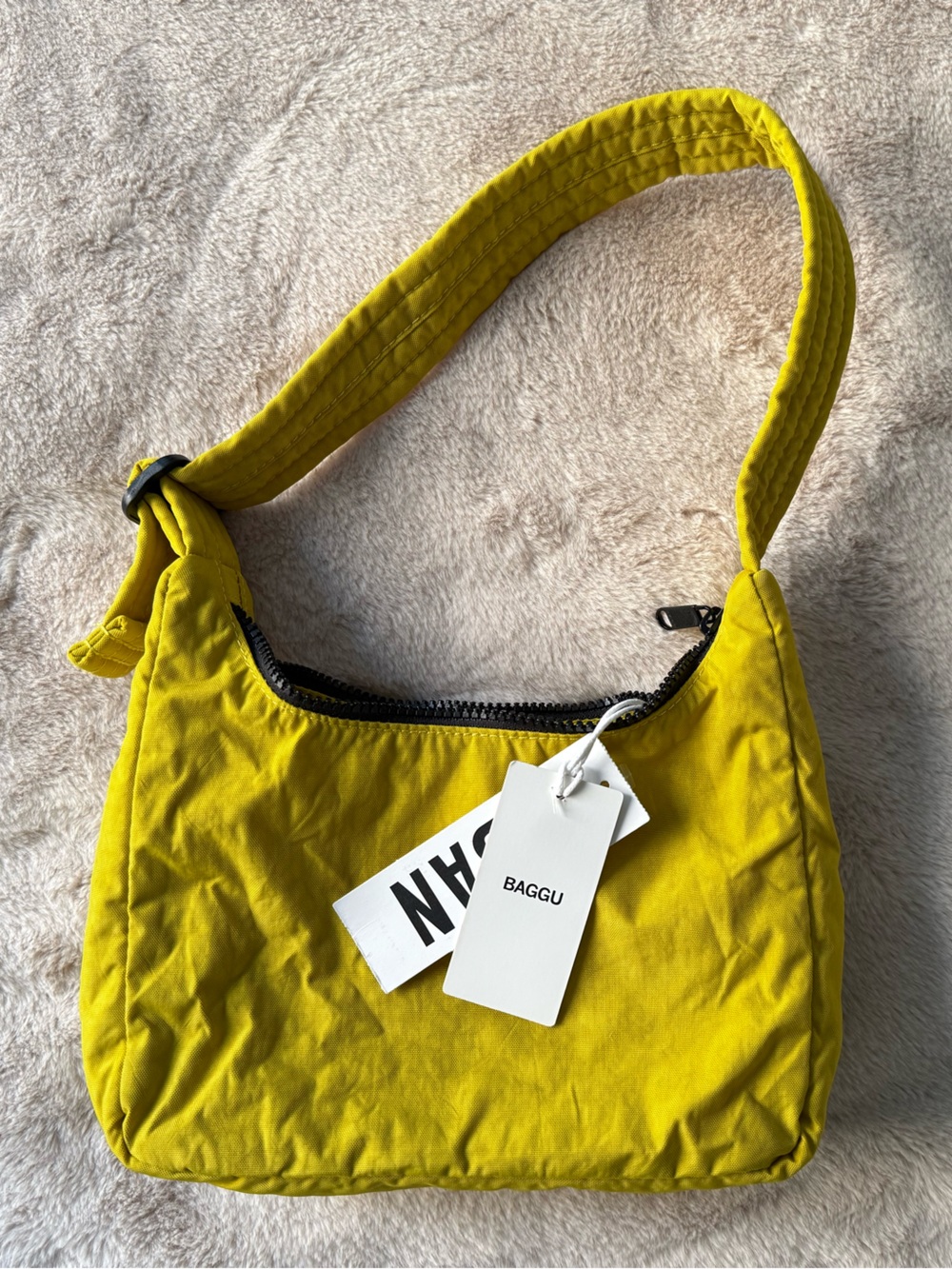 NWT BAGGU Mini Nylon Shoulder Bag Sour
